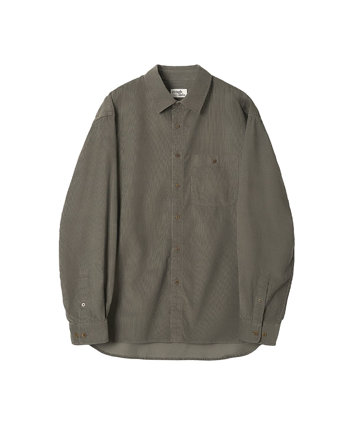 러프사이드(ROUGHSIDE) Corduroy Shirt Mud