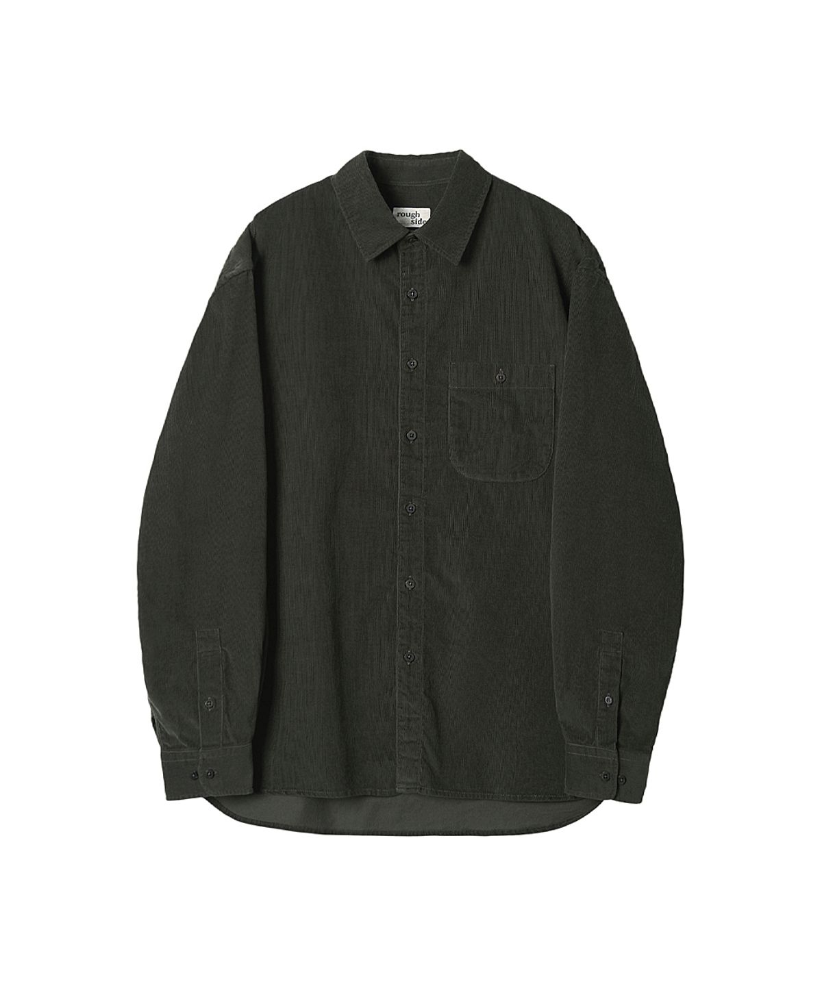 러프사이드(ROUGHSIDE) Corduroy Shirt Dark Olive