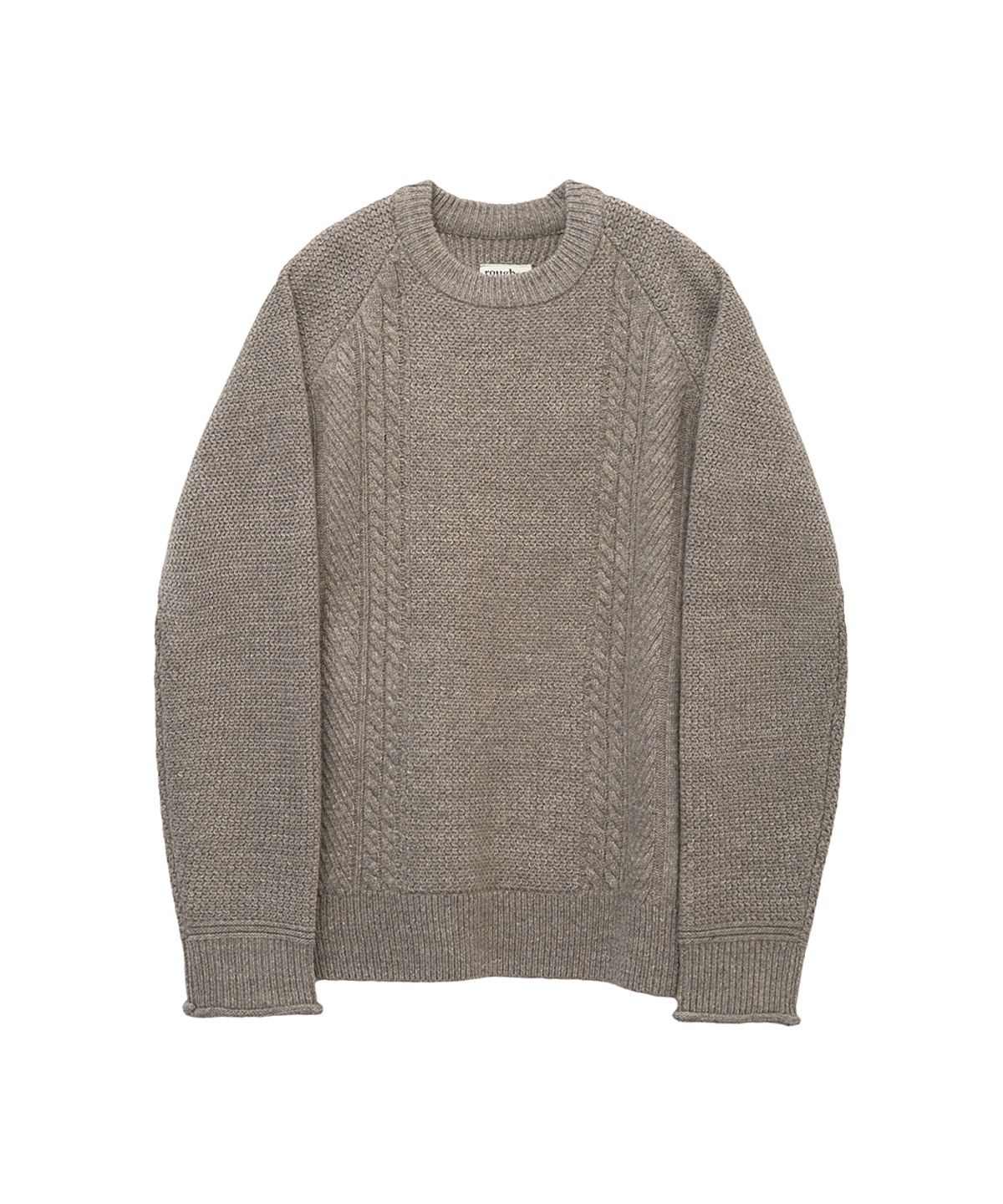 러프사이드(ROUGHSIDE) Aran Sweater Walnut