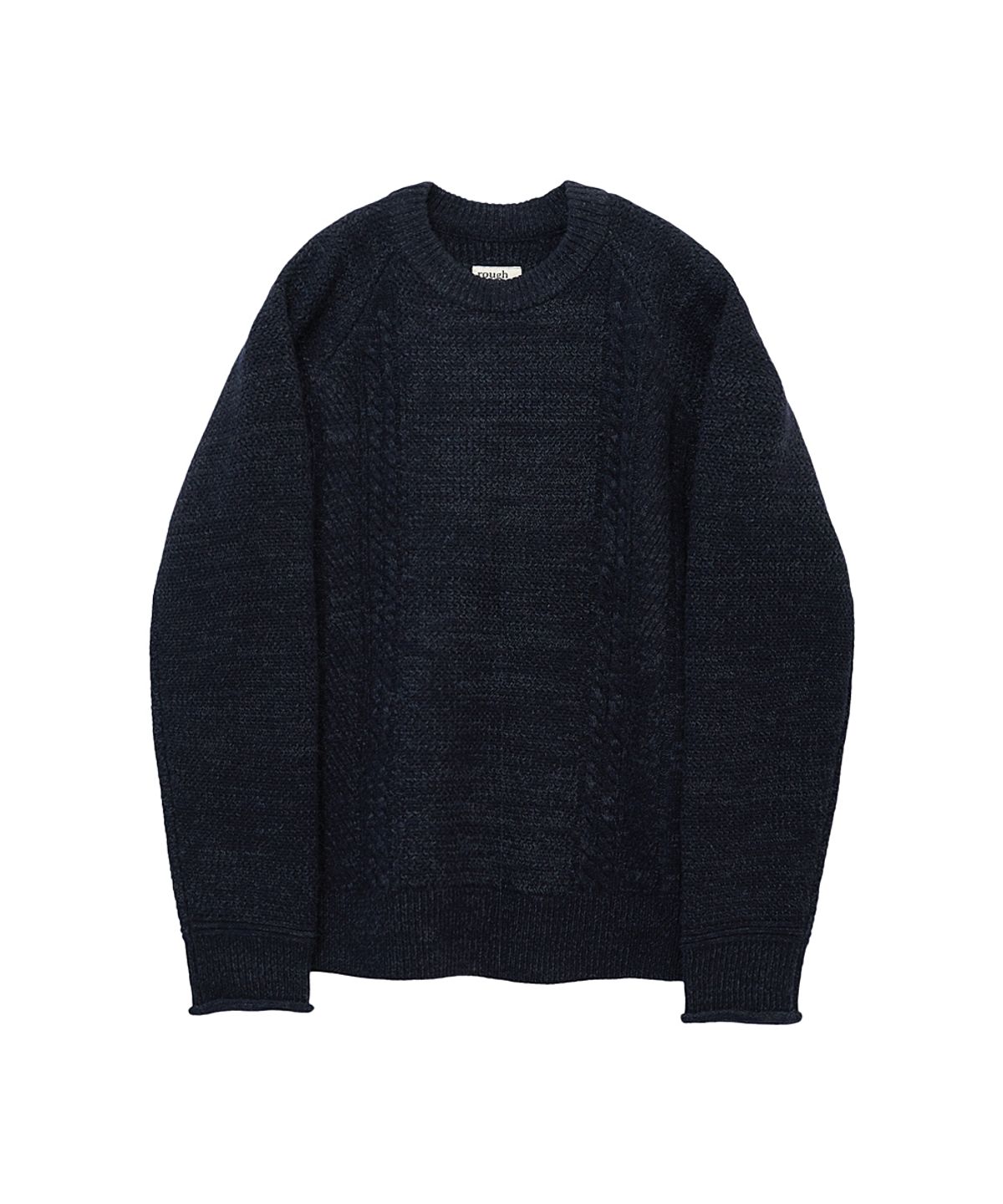 러프사이드(ROUGHSIDE) Aran Sweater Dark Navy