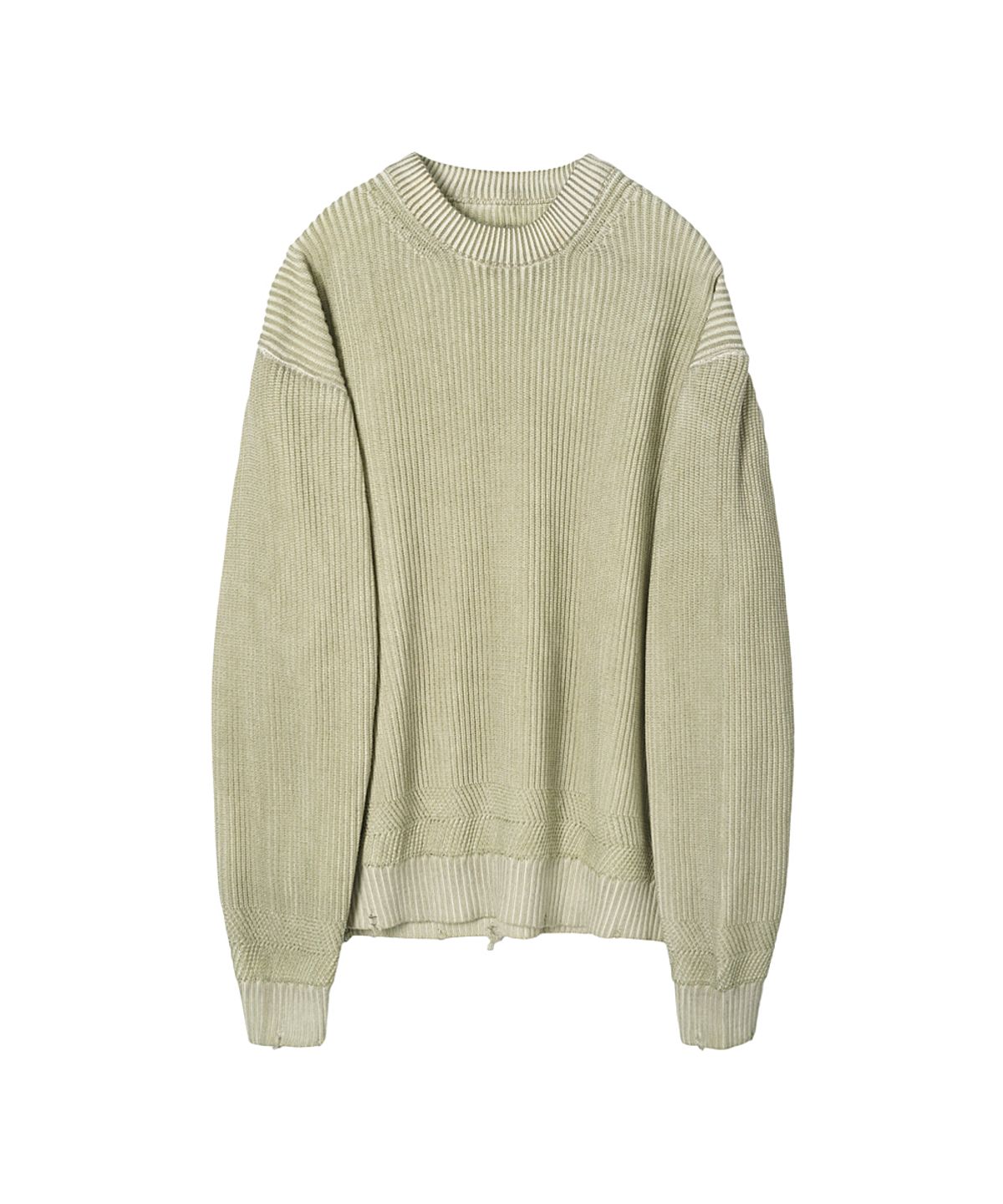 러프사이드(ROUGHSIDE) Dyed Sweater Dusty Yellow