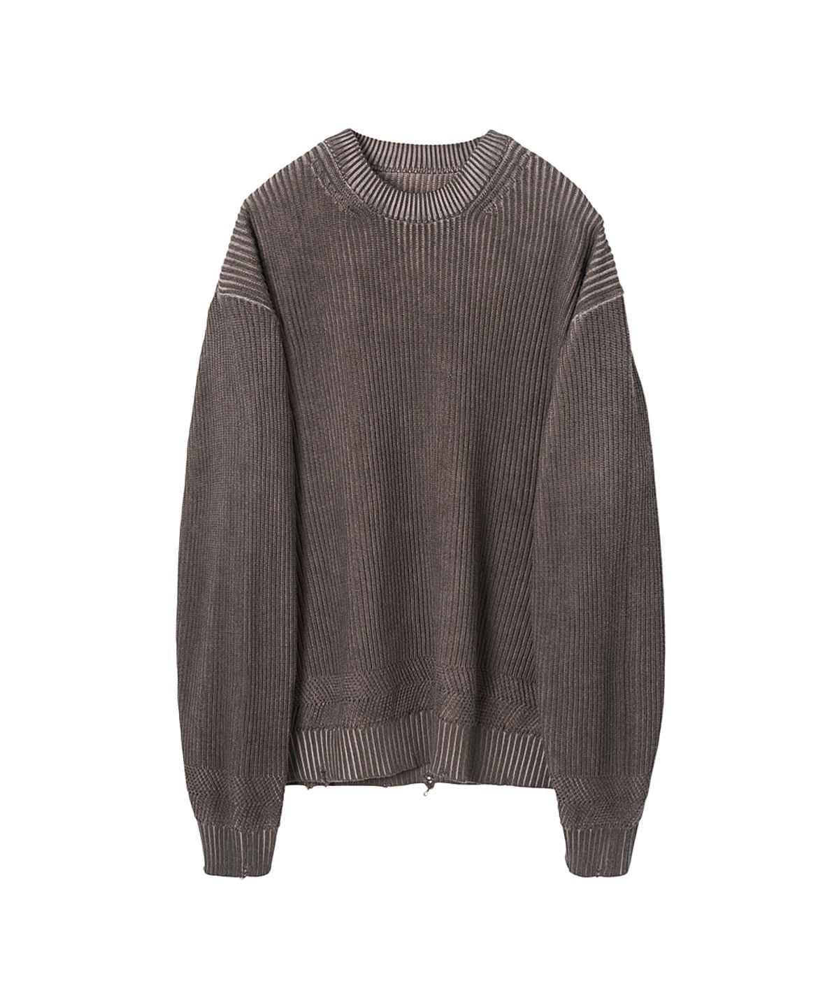 러프사이드(ROUGHSIDE) Dyed Sweater Dusty Brown