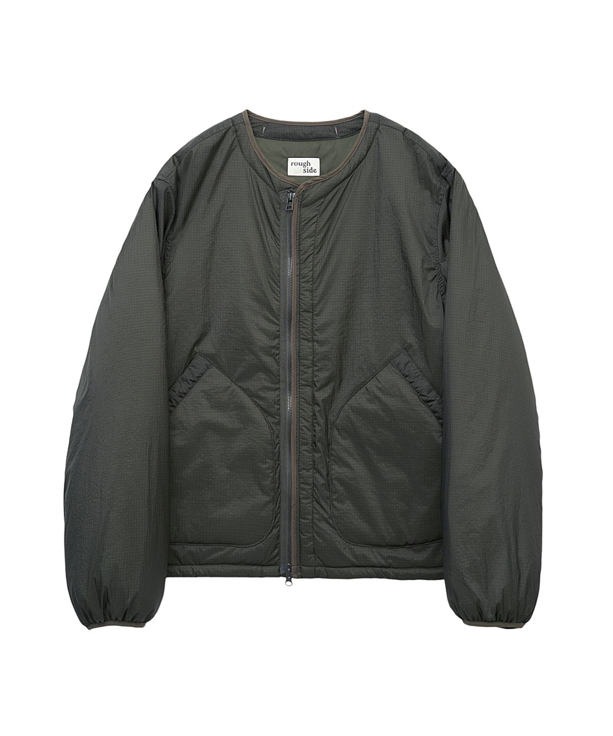 러프사이드(ROUGHSIDE) Insulation Cardigan Dark Olive