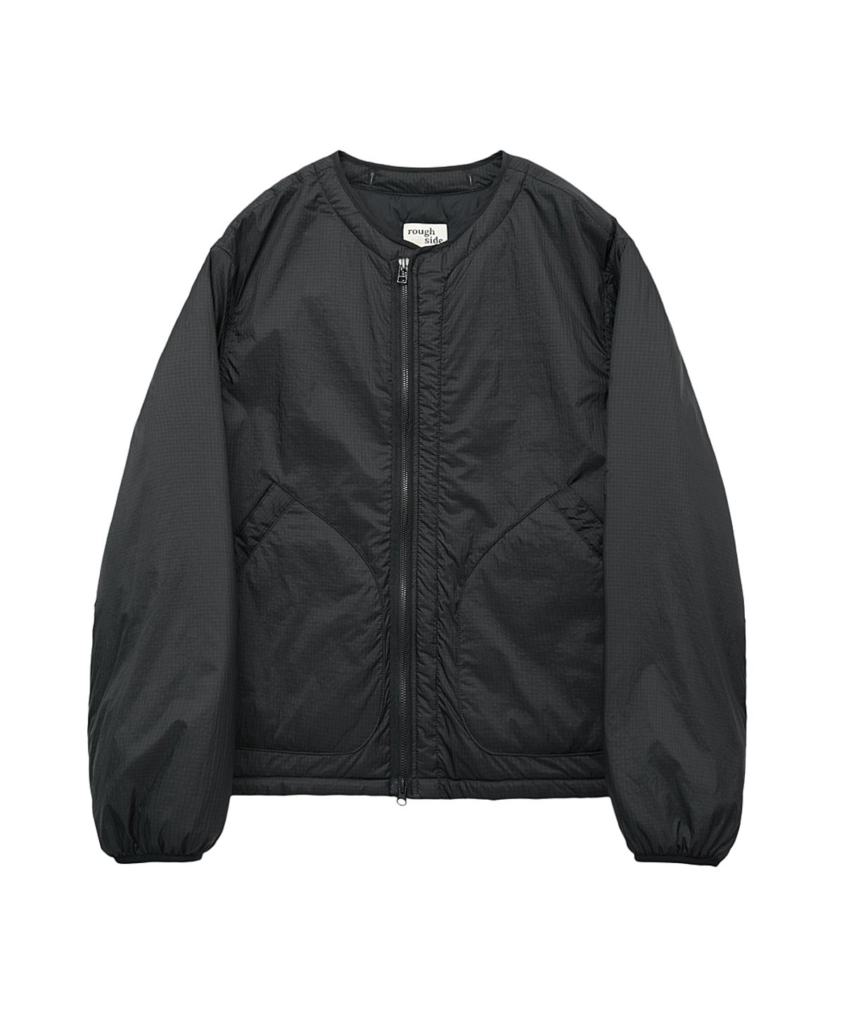 러프사이드(ROUGHSIDE) Insulation Cardigan Ash Black