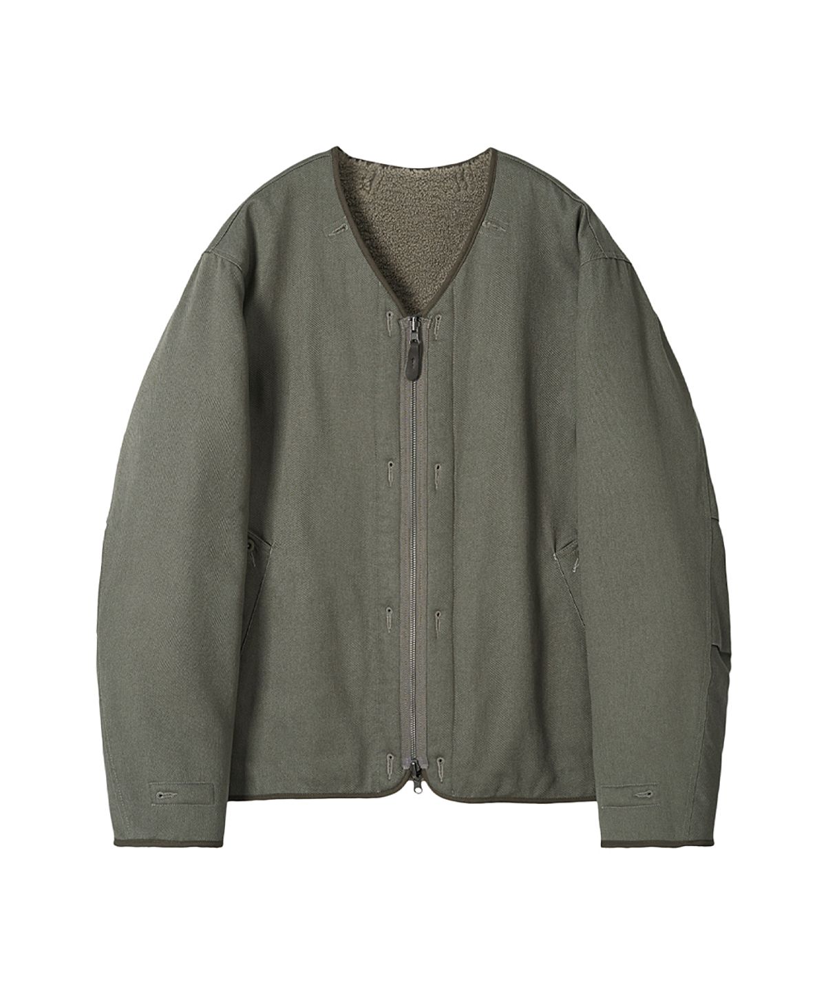 러프사이드(ROUGHSIDE) Sherpa Zip Liner(reversible) Dusty Olive