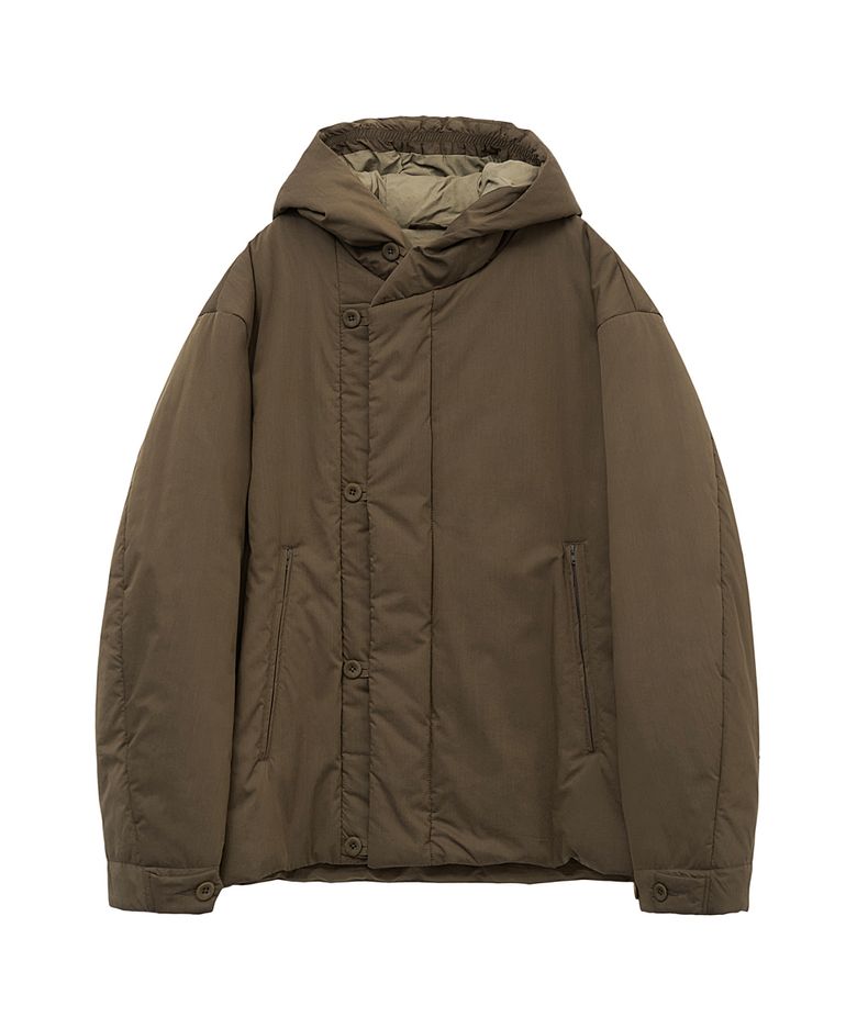 Insulation Hooded Parka Brown