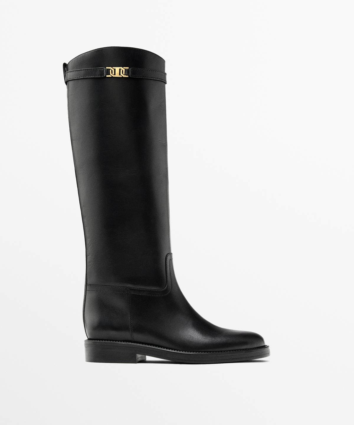 마시모두띠(MASSIMO DUTTI) 레더 라이딩 부츠