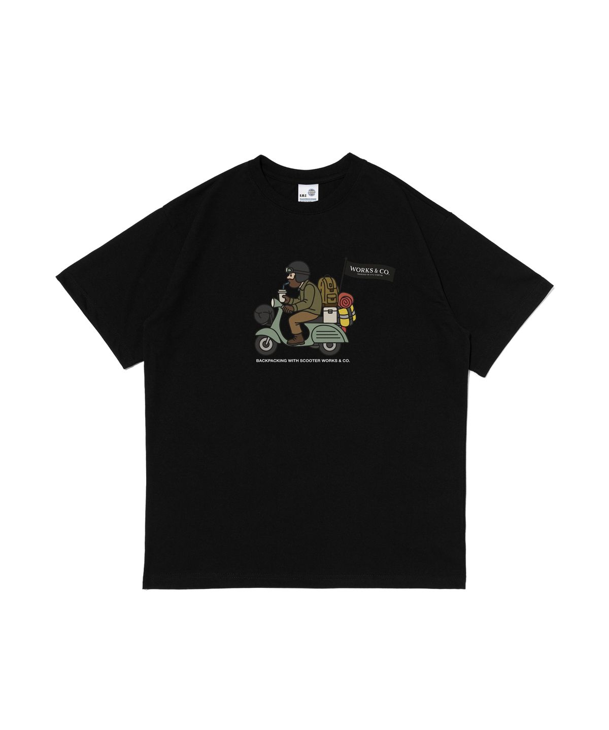 웍스앤코(WORKS & CO.) 바이크 앤 고잉 반팔티셔츠 (블랙)