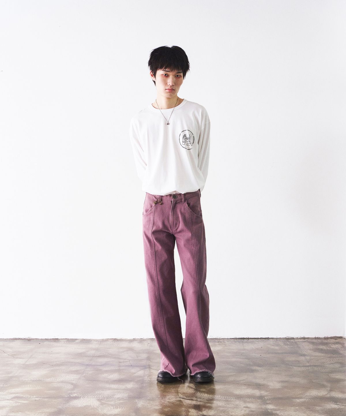 커넥트엑스(CONECTX) Graphic Cotton Long Sleeve, White