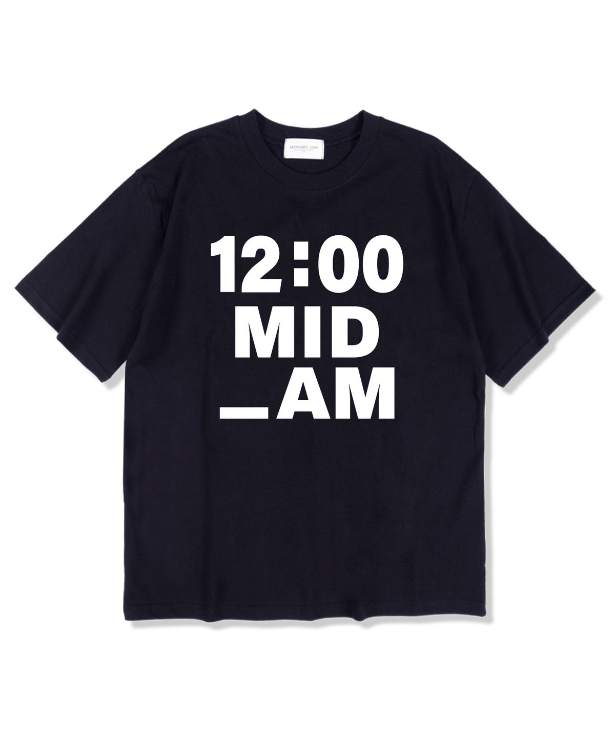 미드나잇12에이엠(MIDNIGHT12AM) MID_AM 반팔 티셔츠 네이비