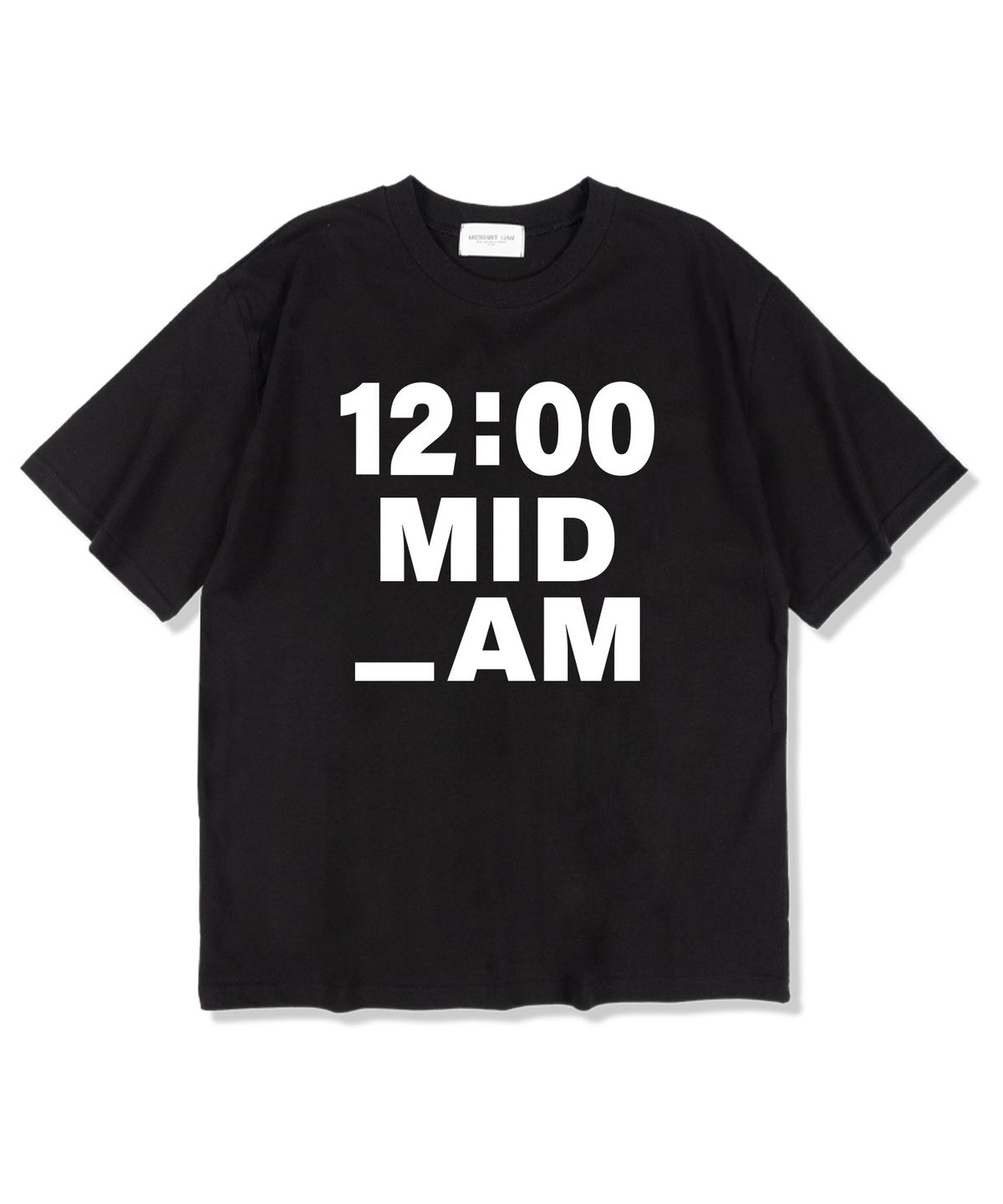 미드나잇12에이엠(MIDNIGHT12AM) MID_AM 반팔 티셔츠 블랙