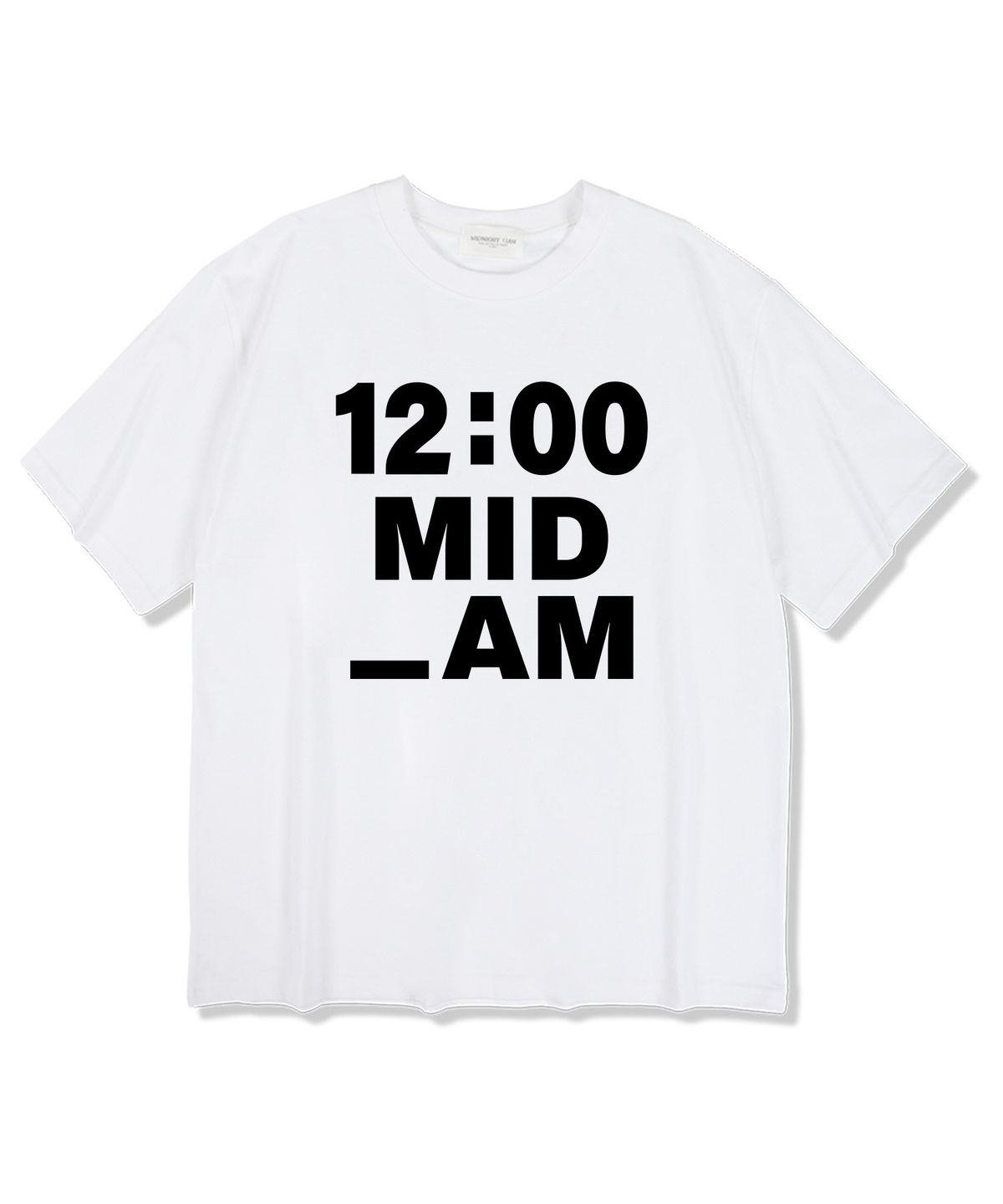 미드나잇12에이엠(MIDNIGHT12AM) MID_AM 반팔 티셔츠 화이트