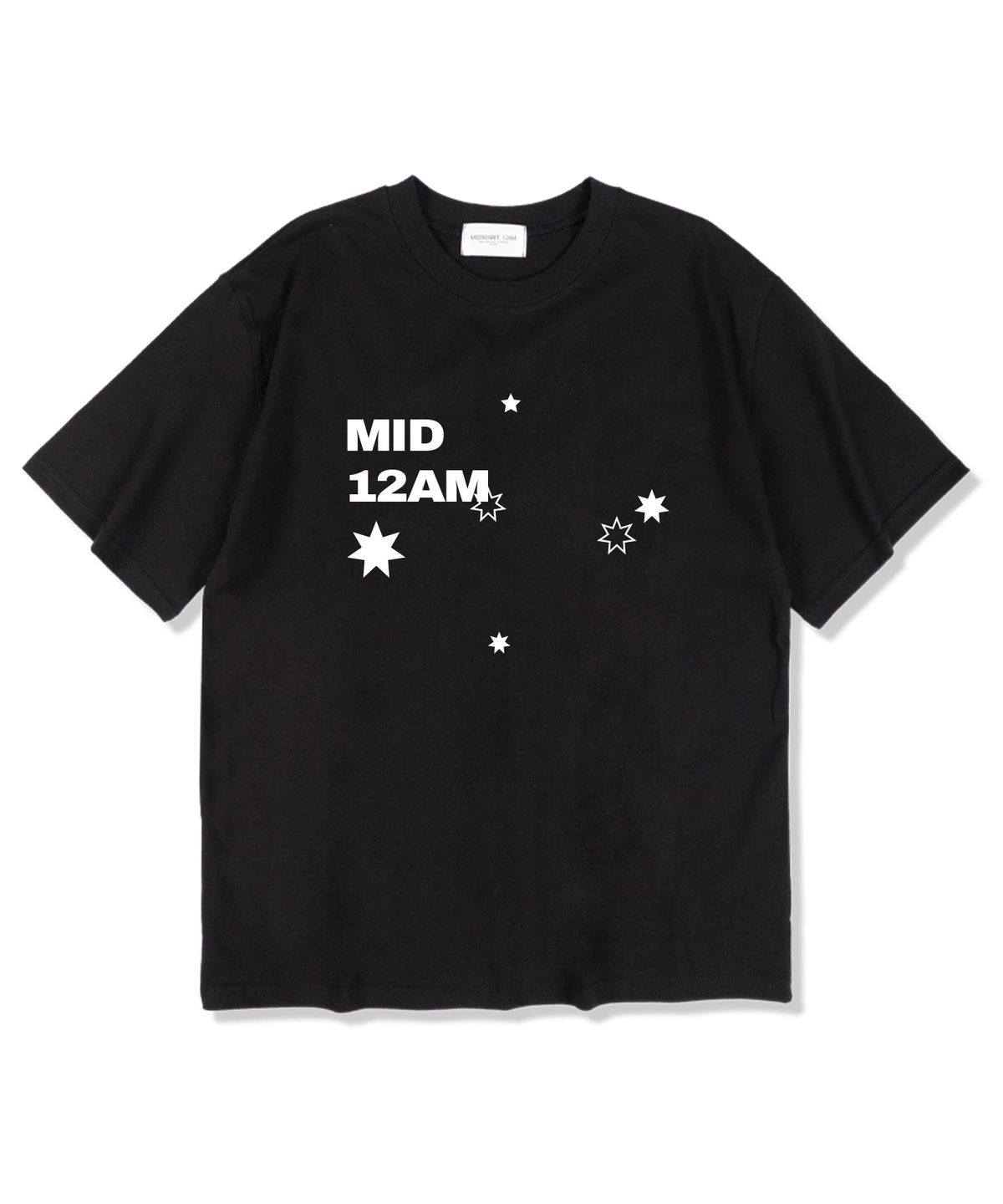 미드나잇12에이엠(MIDNIGHT12AM) MID12스타 반팔 티셔츠 블랙