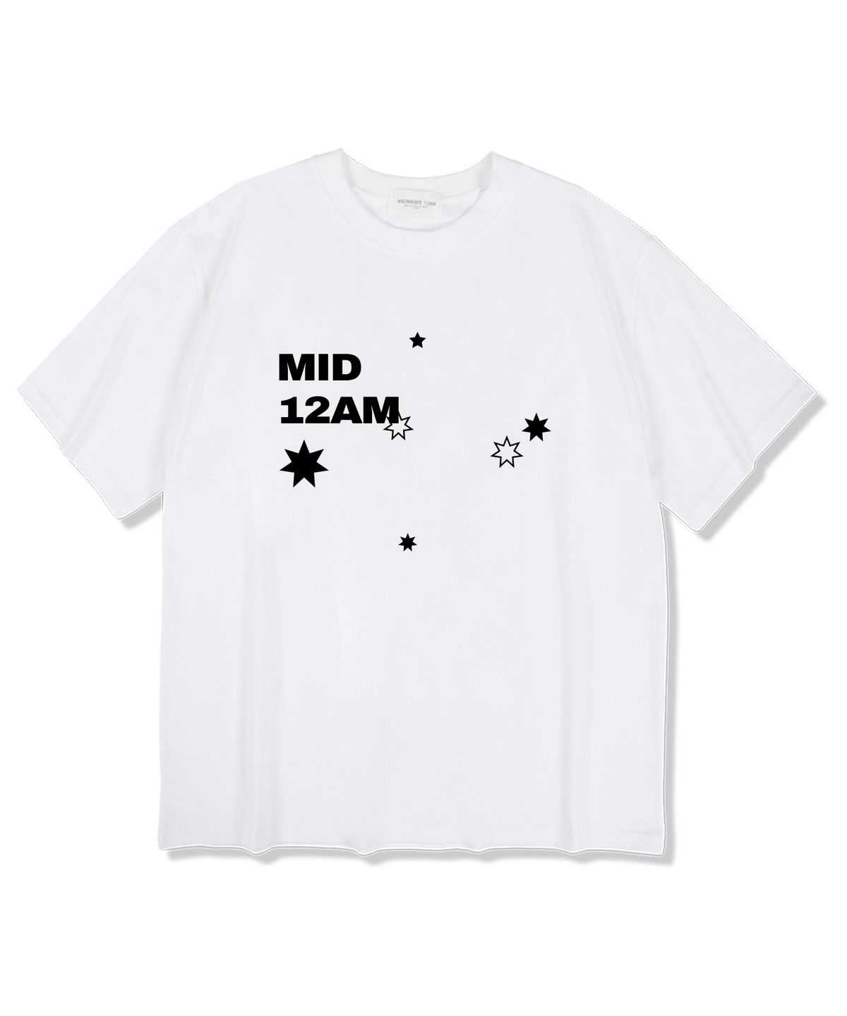 미드나잇12에이엠(MIDNIGHT12AM) MID12스타 반팔 티셔츠 화이트