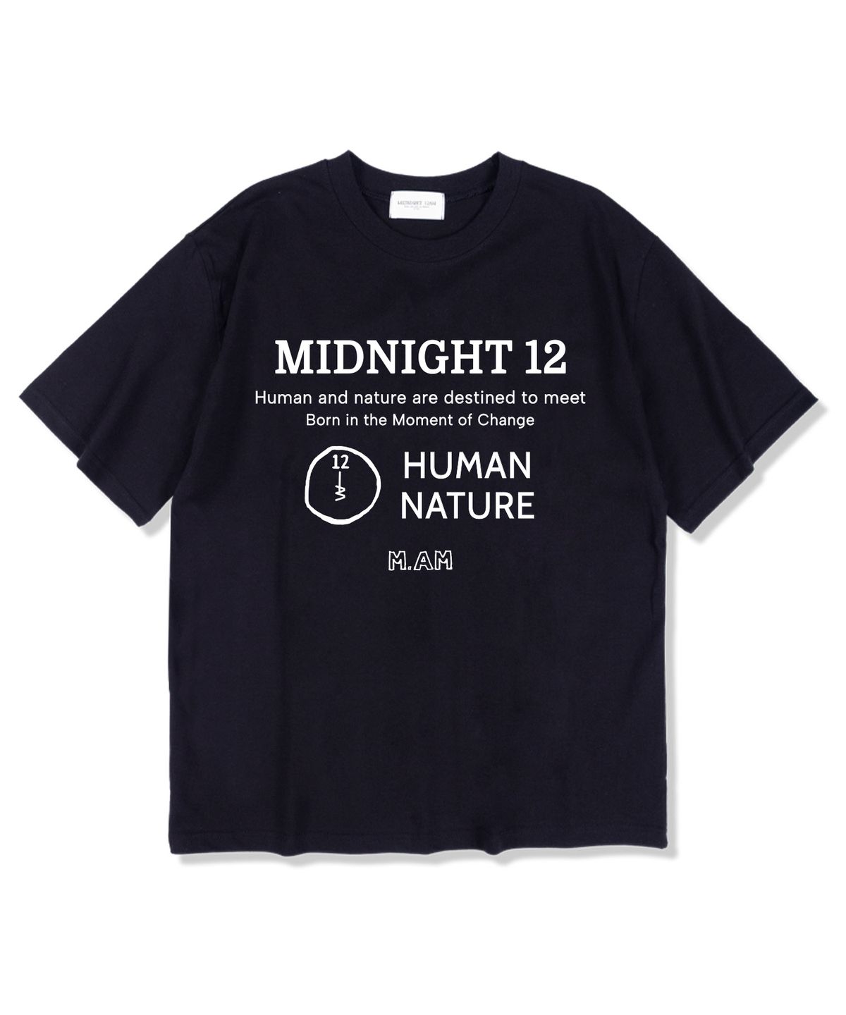 미드나잇12에이엠(MIDNIGHT12AM) MID네이처 반팔 티셔츠 네이비