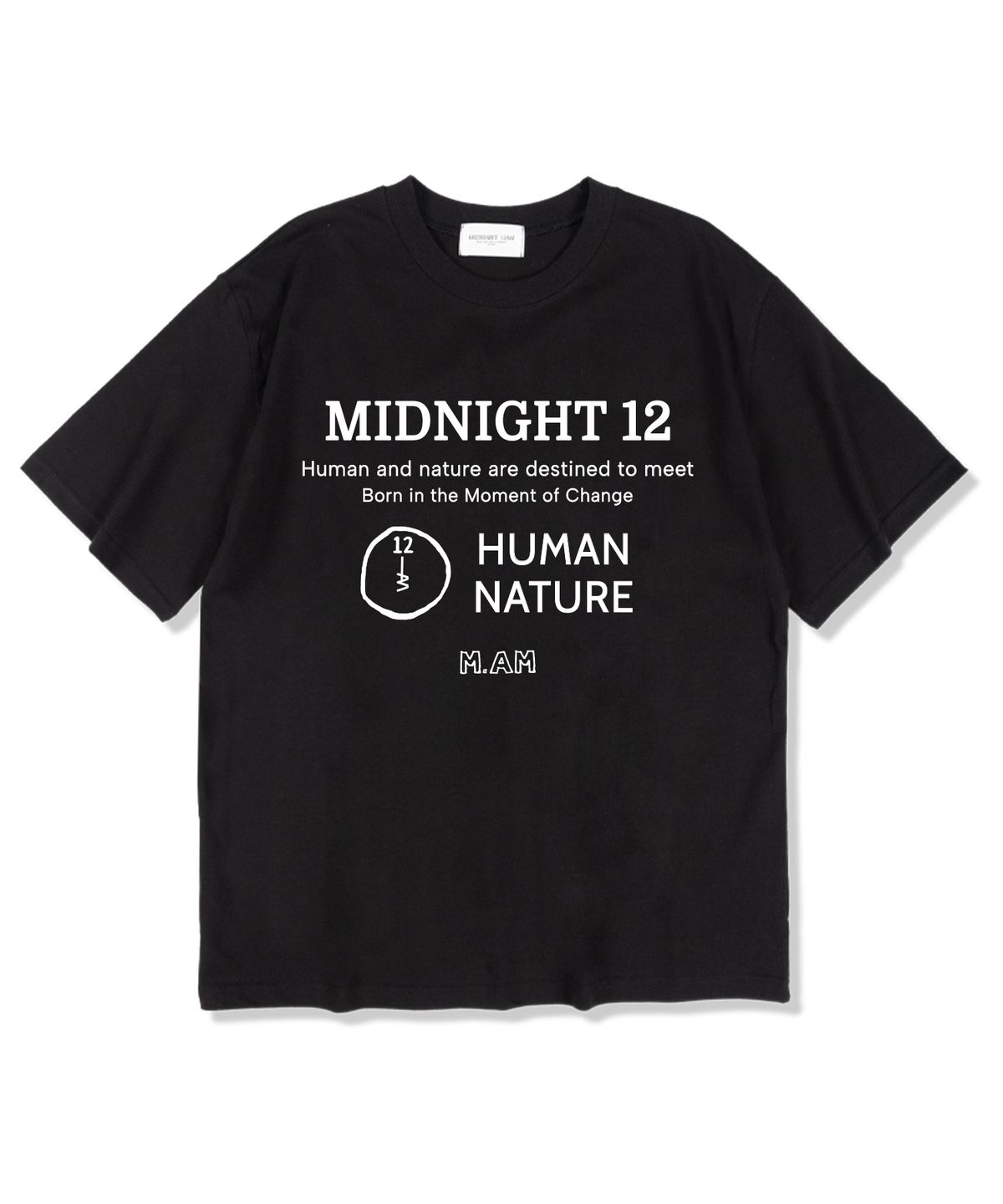 미드나잇12에이엠(MIDNIGHT12AM) MID네이처 반팔 티셔츠 블랙