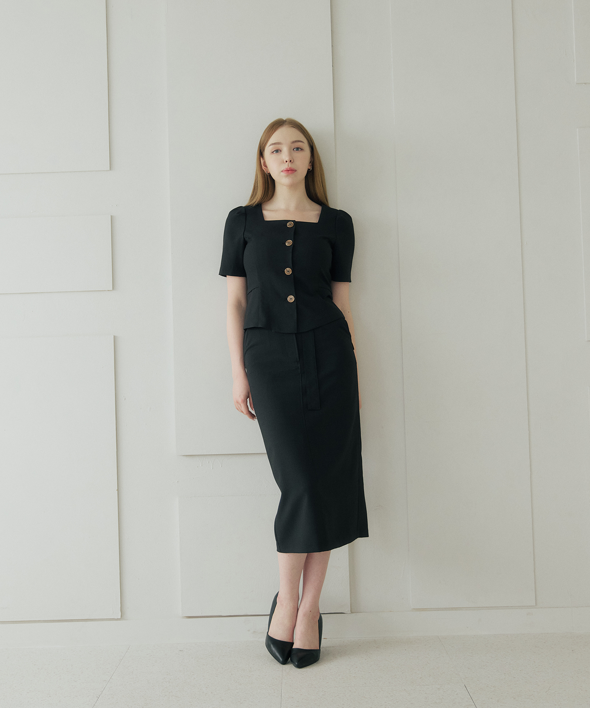 벨르마(BELLEMA) RemaLong Pecil Skirt