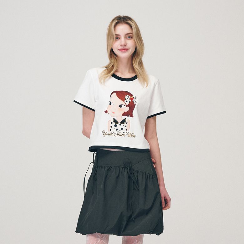 도트레이디크롭티셔츠 F 리아