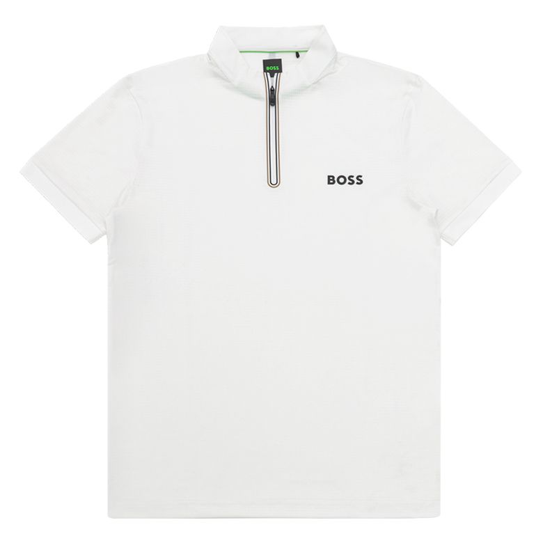 BOSS 액티브 지퍼넥 스트레치 메쉬 티셔츠(50543347100)