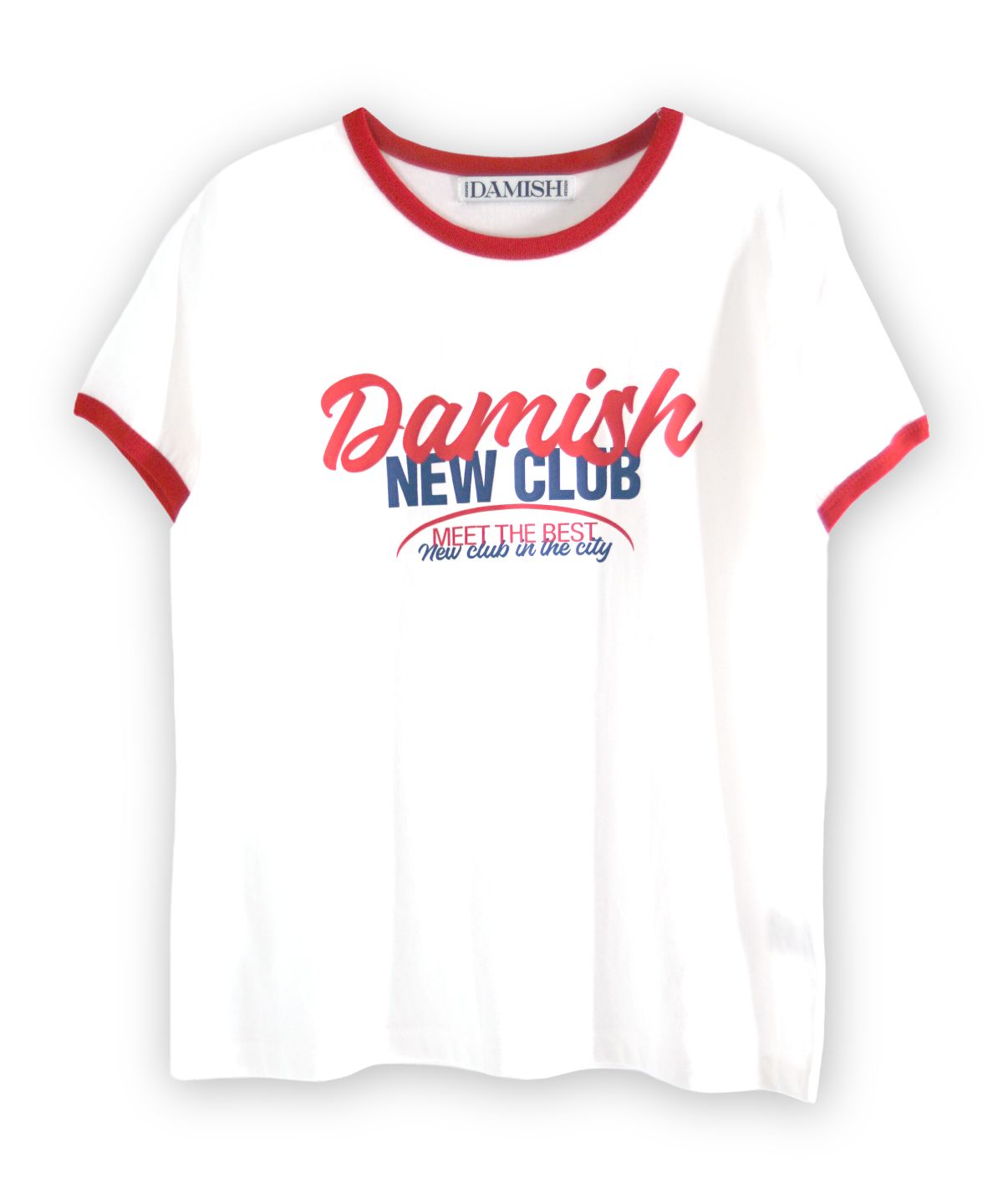 다미쉬(DAMISH) 뉴 클럽 링거 티셔츠_레드