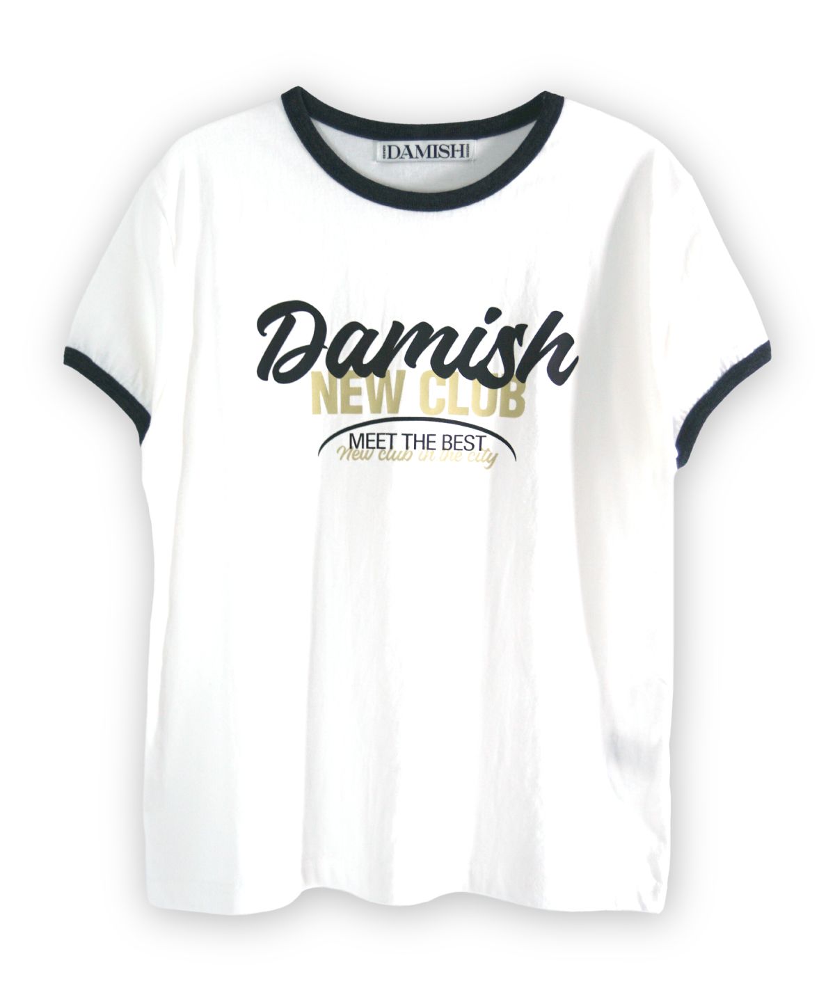 다미쉬(DAMISH) 뉴 클럽 링거 티셔츠_차콜