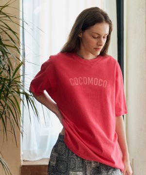 [ADULT] 페일 피그먼트 워싱 티셔츠_환타핑크