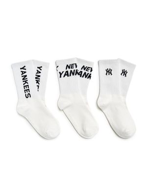 베이직 로고 일대일 양말 3번들 NY (Ivory)
