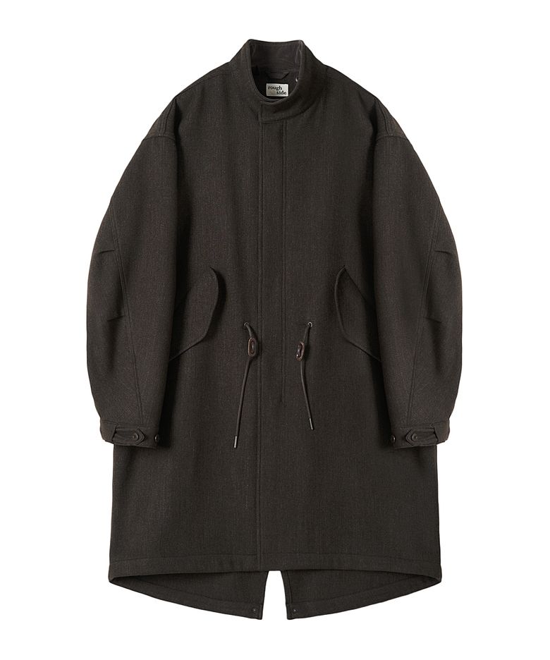 Wool Fishtail Parka Dark Brown