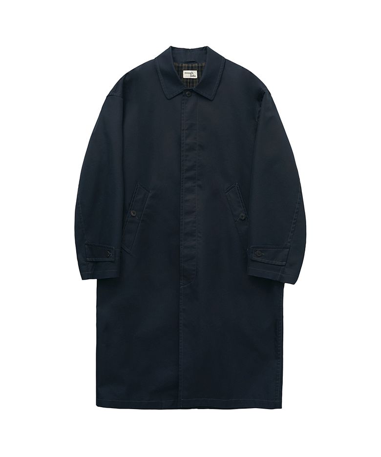 Belted Single Coat Dark Navy