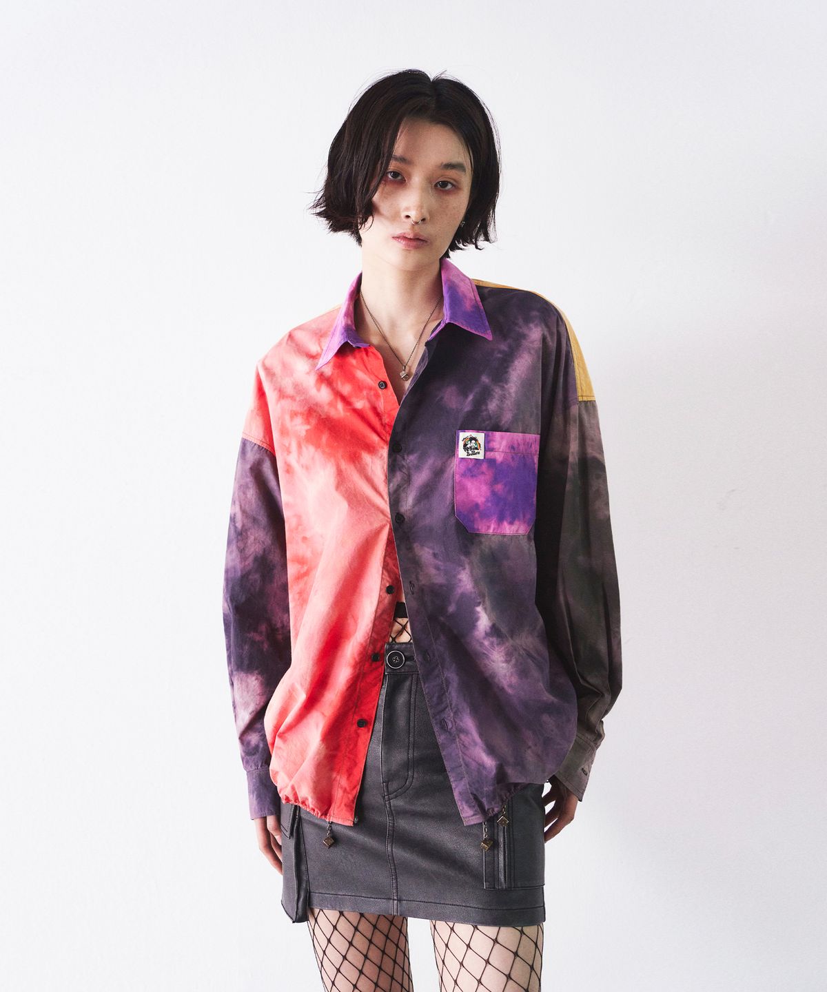 커넥트엑스(CONECTX) Hand bleached cotton shirts (color block ver.)