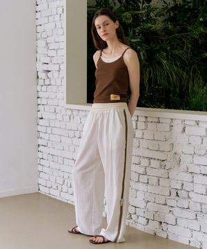 [ADULT] 더블 레이어드 골지 티셔츠_브라운