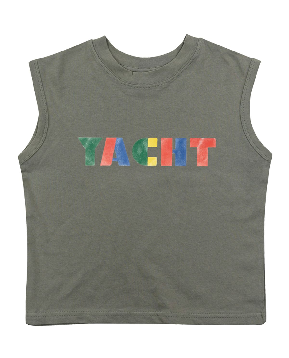 비치스앤 크림 키즈(BEACHESAND CREAM KIDS) 요트 민소매 티셔츠-올리브(Yacht sleeveless T olive)