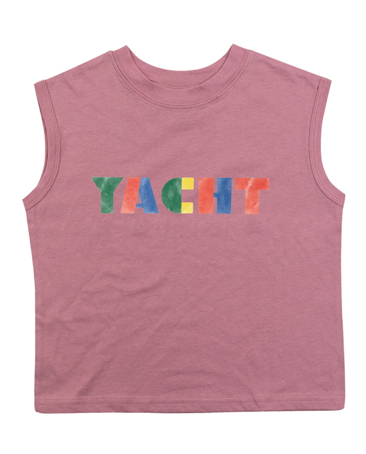 비치스앤 크림 키즈(BEACHESAND CREAM KIDS) 요트 민소매 티셔츠-그레이시 핑크(Yacht sleeveless T grayish pink)