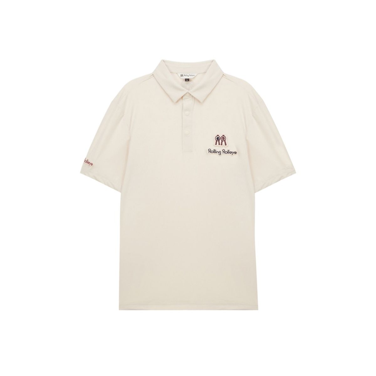 롤링롤라이(ROLLINGROLLEYE) 롤롤 크림패치 폴로티셔츠 RollRoll Cream Patch Polo Shirt