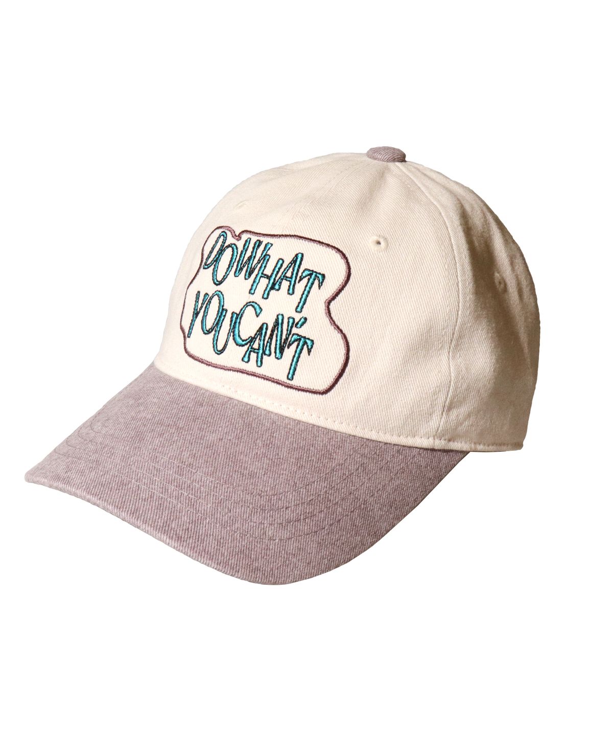 슬리피슬립(SLEEPYSLIP) DO WHAT YOU CANT BEIGE/LIGHT PURPLE BALL CAP