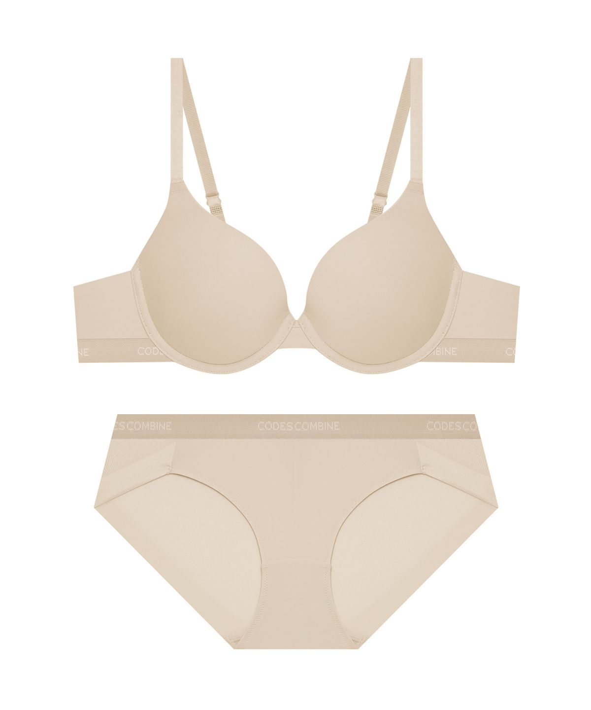 코데즈컴바인 이너웨어(CODES COMBINE INNERWEAR) 파워볼륨 원톤 브라팬티세트_스킨