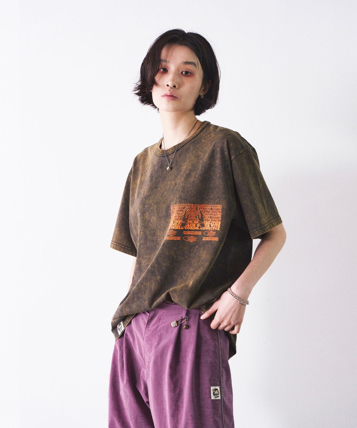 커넥트엑스(CONECTX) Box logo washed cotton t-shirt