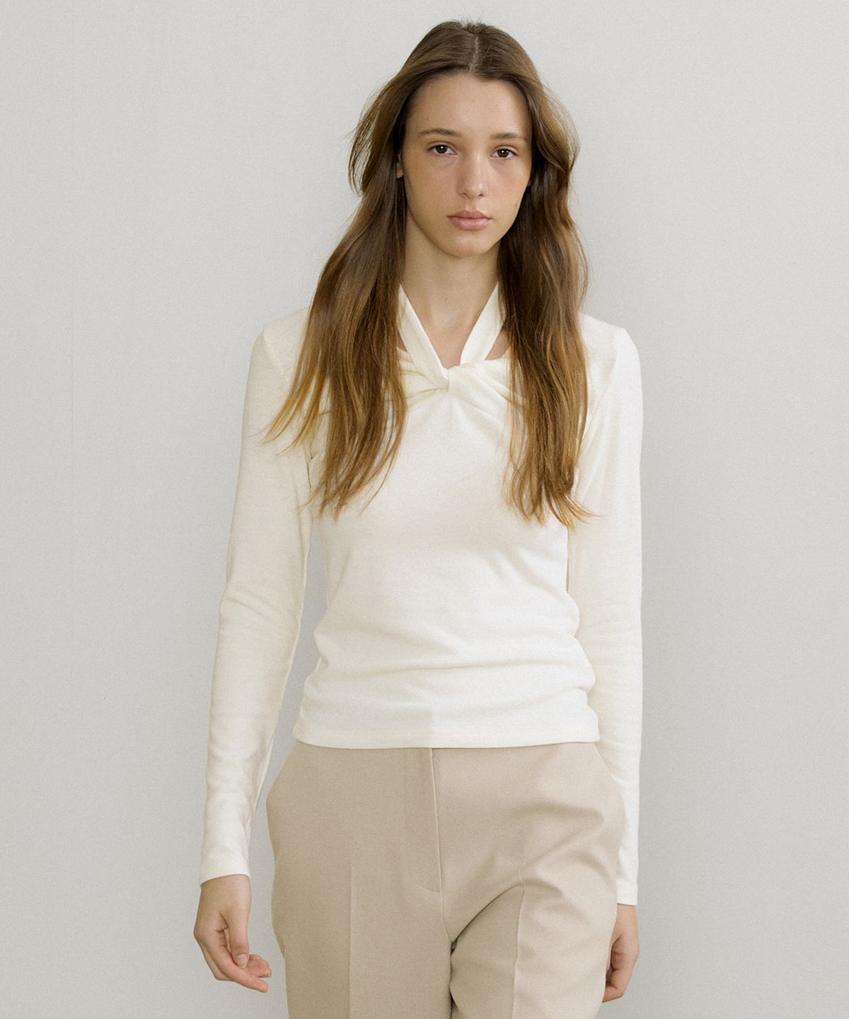 오떼뜨(OCTETTE) JERSEY TWIST LONG SLEEVE T_3COLOR