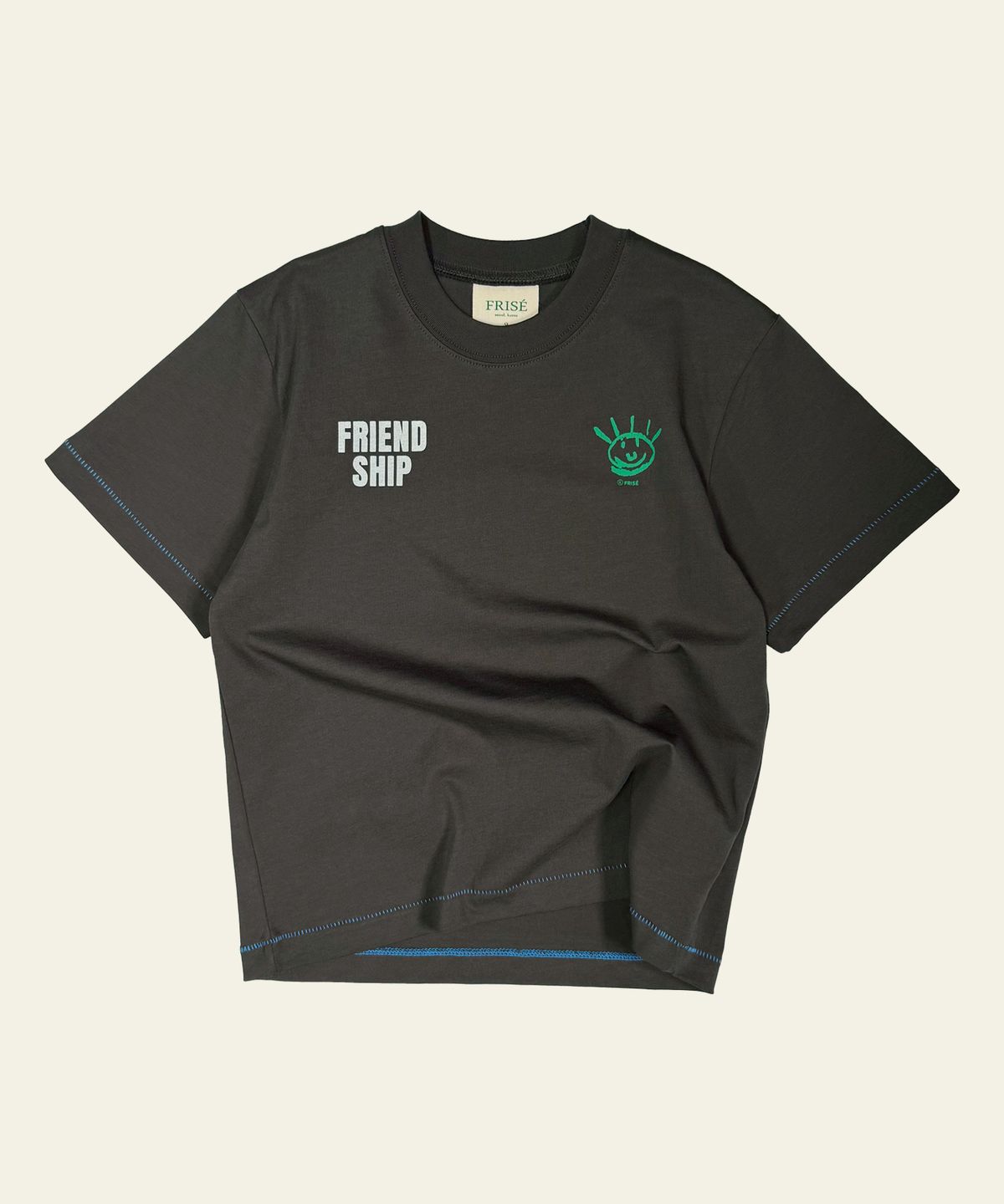 프리제(FRISE) FRIEND SHIP short sleeved -T,darkbrown