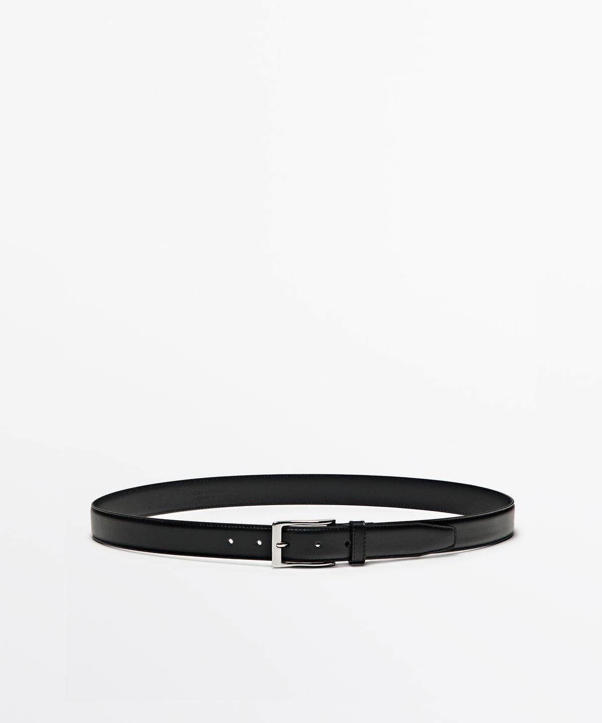 마시모두띠(MASSIMO DUTTI) 스마트 나파 레더 벨트 스티치 디테일