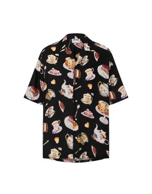 티타임 실크 새틴 셔츠