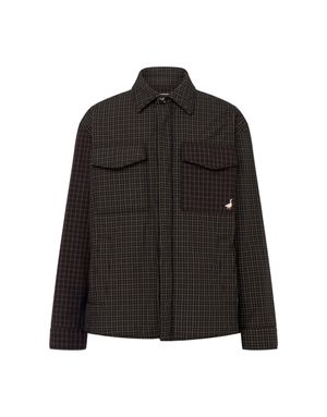 구스 체크 포켓 코튼 점퍼