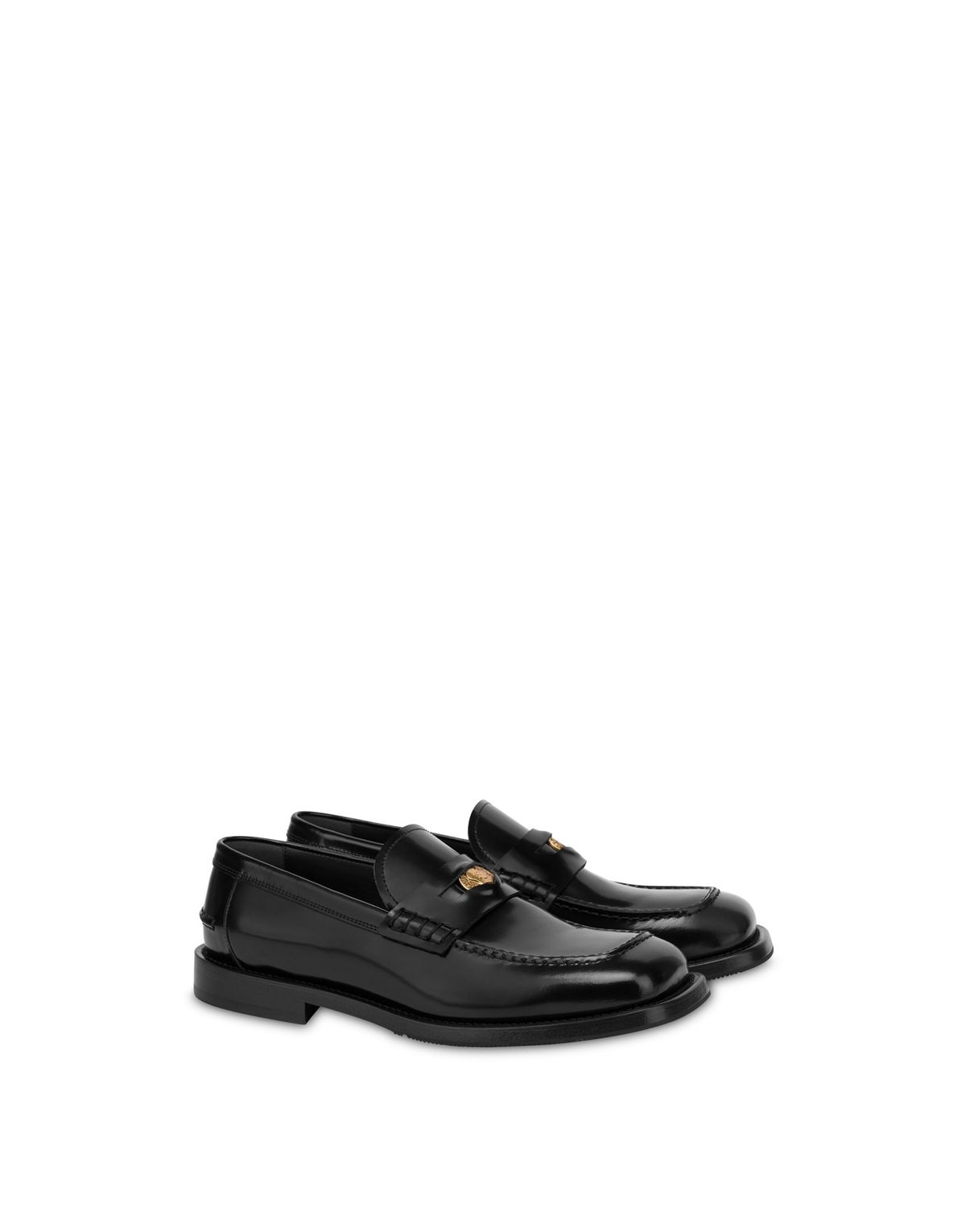 모스키노(MOSCHINO) 카프스킨 로퍼 블랙_맨