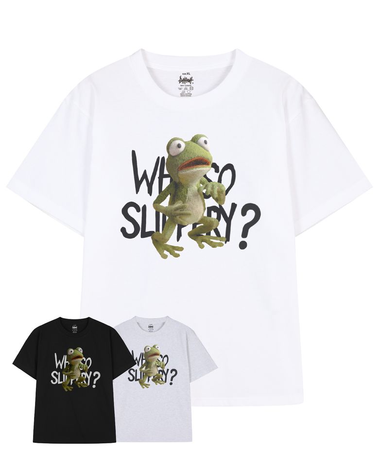 와이 쏘 슬리퍼리 프로그 반팔 티셔츠 (3color)