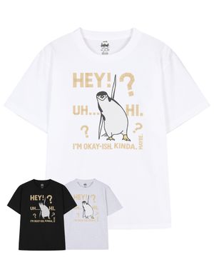 테이프 헤이 펭귄 반팔 티셔츠 (3color)