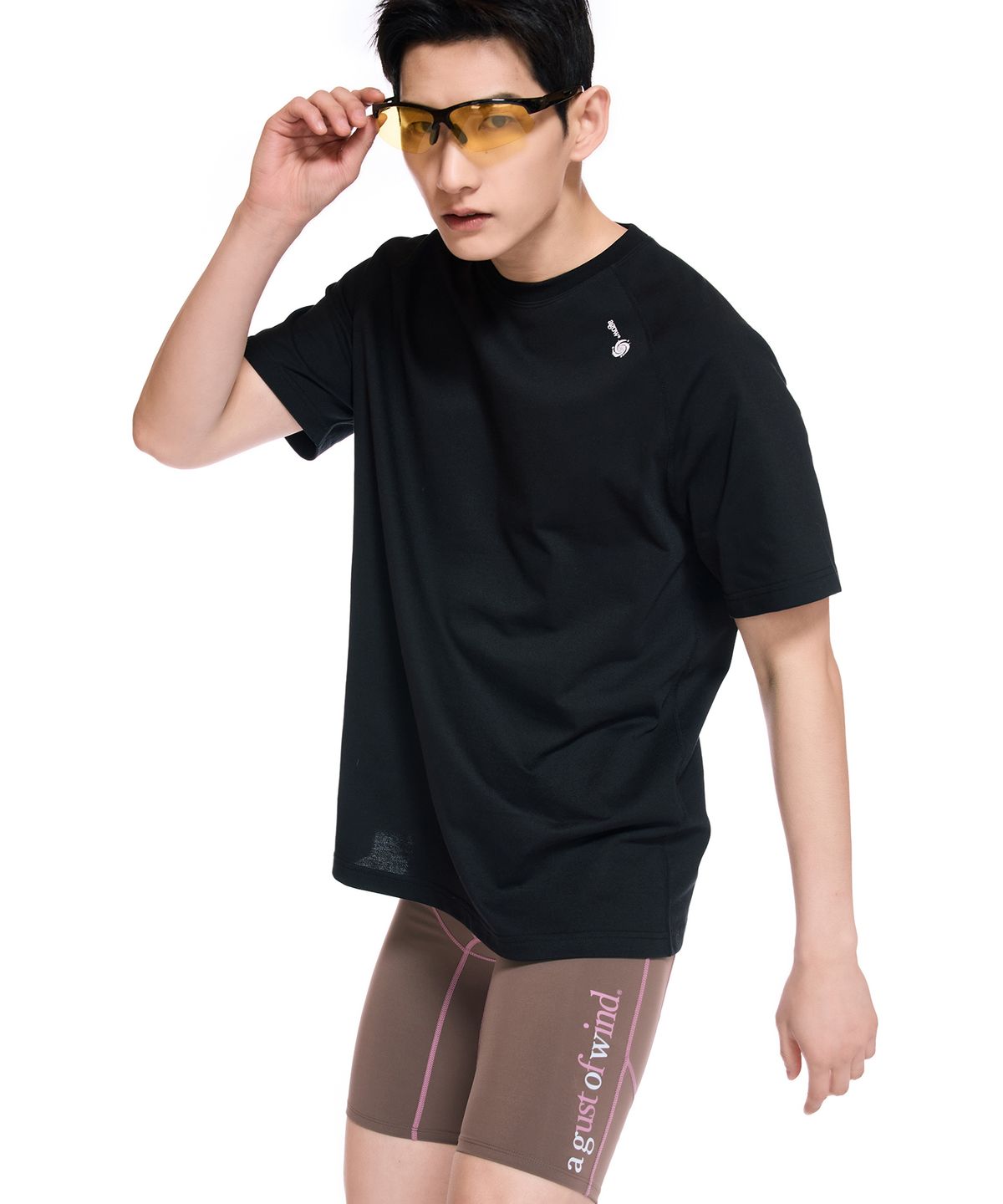 어고우(AGOW) 에어로다이 마라톤 티셔츠 블랙
