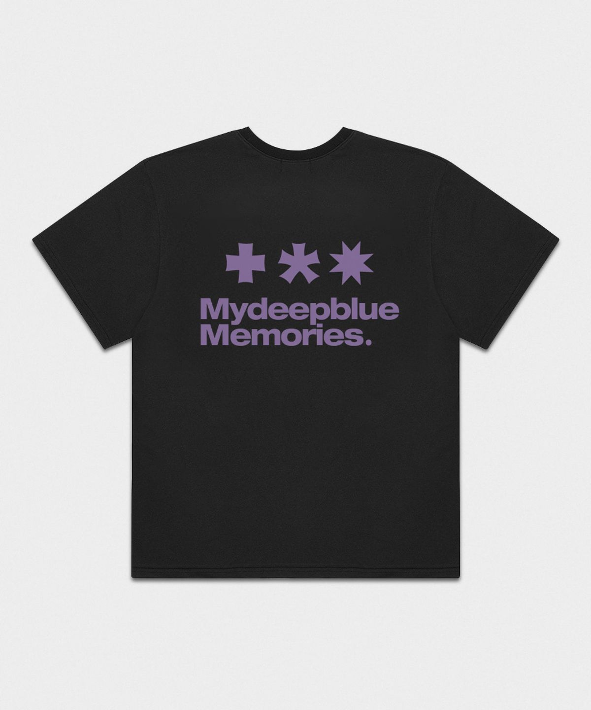 마이딥블루메모리즈(MY DEEP BLUE MEMORIES) Mm Symbol Logo T-Shirts (BLACK / PURPLE)