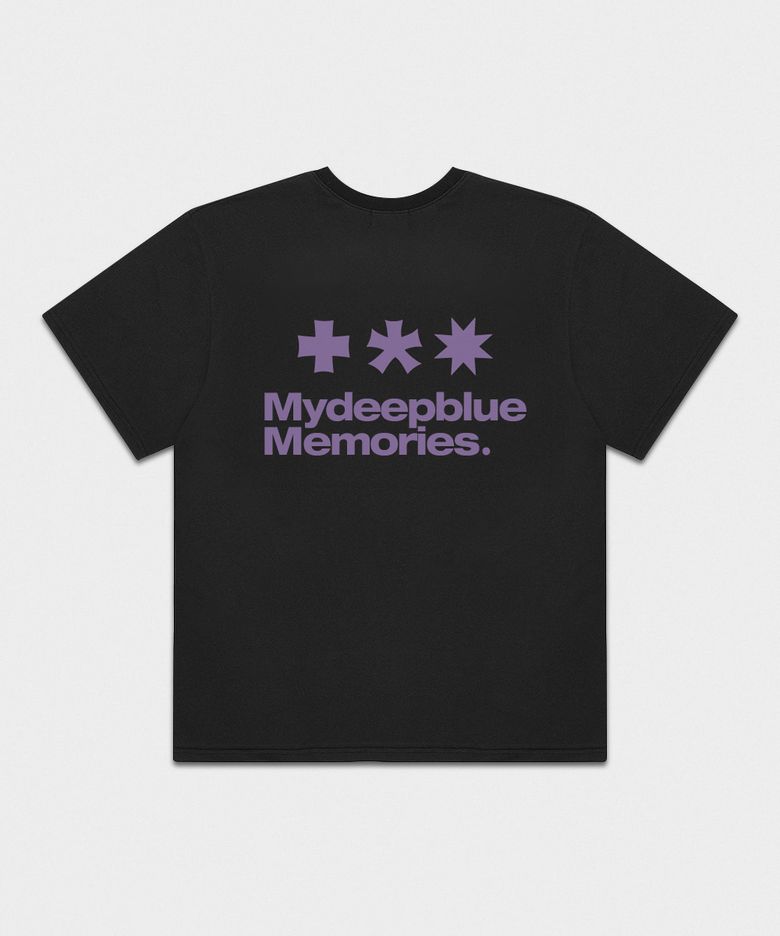 Mm Symbol Logo T-Shirts (BLACK / PURPLE)