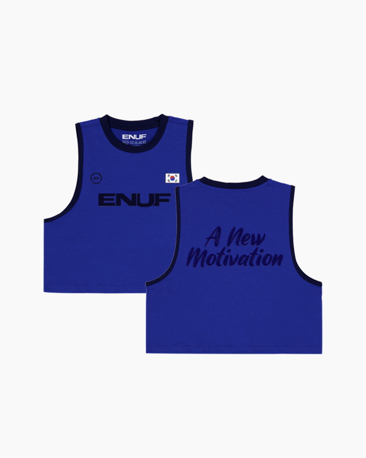 이너프(ENUF) TEAM BLUE ATHLETE 유니폼 민소매크롭