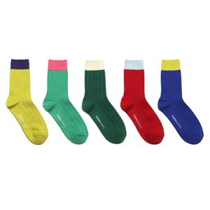 [비비드 배색 컬러 5팩]WORK22 메시&립 패턴 양말